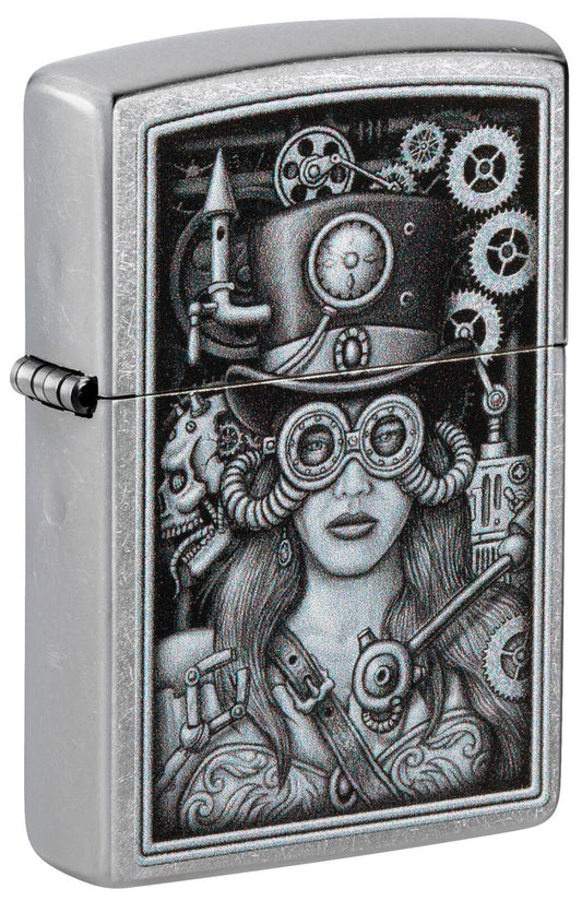 Zippo Steam Punk Woman Street Chrome 48387