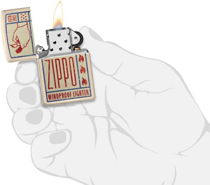 Zippo Windproof Lighter Design Flat Sand 48397
