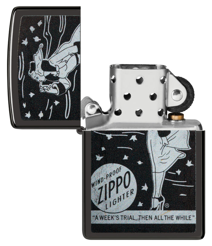 Zippo Windy Design High Polish Black 48456